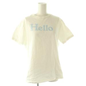 24SS HPS別注 HELLO CREW NECK TEE Tシャツ カットソー 2 ホワイト ライトブルー