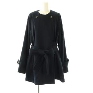 green label relaxing別注 ミドル ベルト ノーカラーコート ダークネイビー /ES