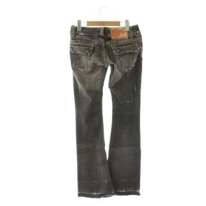 HYSTERIC GLAMOUR パッチワーク フレアデニムパンツ ジーンズ S チャコールブラック /ES OS