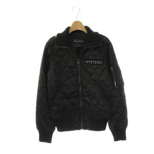 キルティング ジャケット ブルゾン ジップアップ F ブラック /DF OS