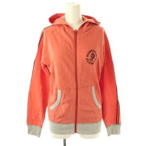 ジップアップパーカー ジャケット コットン F オレンジ /NR OS