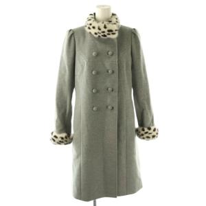 ミンクファー付属コート 34 グレー