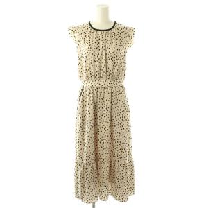 24年 ポルカドットドレス ワンピース 36 ベージュ