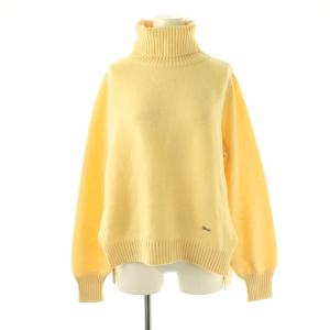 タートルネック ニット セーター 長袖 36 イエロー /HK OS