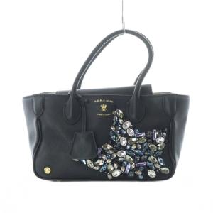 ミ二トート スワロフスキー スターモチーフ スタッズ ブラック