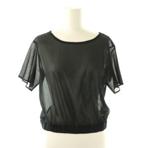 チャコット シアークロップドTシャツ カットソー M ブラック /ES OS