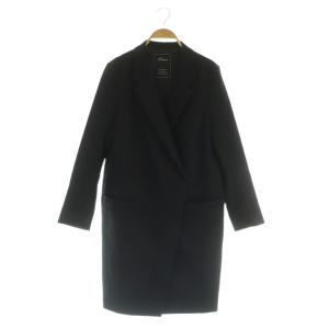 16AA chester coat チェスターコート ロング スナップボタン 36 ブラック /MY OS