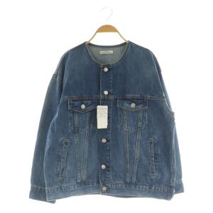 25AW デニムジャケット Gジャン ジージャン ノーカラー F ブルー /MY OS