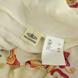 GRACE CONTINENTAL カシュクール刺繍ワンピース ロング インナー付 36 オフホワイト /MY OS