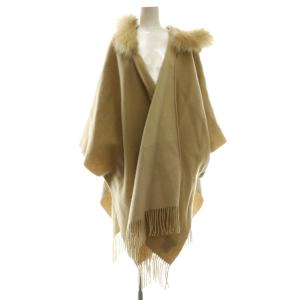 ラクーンファー ポンチョ F ベージュ /AG OS