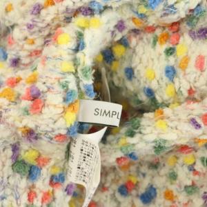 SIMPLICITE 24AW ポコポコヤーンミックス2WAYカーディガン ニット 長袖 F ホワイト /MY OS