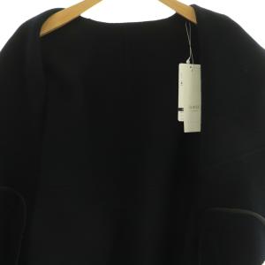 自由区 25AW ウールリバーノーカラー コート 36 ブラック