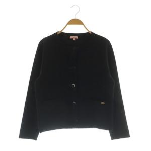 24AW PENTAGON KNIT カーディガン ニット 長袖 リボン S ブラック /MY OS