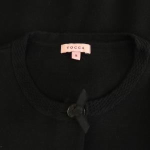 TOCCA 24AW PENTAGON KNIT カーディガン ニット 長袖 リボン S ブラック /MY OS