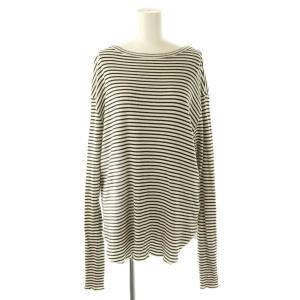 RIB L/S T-SH カットソー 長袖 ボーダー ブラック ホワイト /ES OS