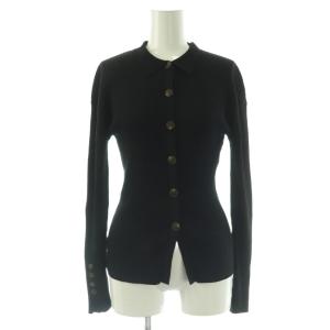 Sustainaカラーリブニットプルオーバー カーディガン 薄手 F 黒 /NR OS