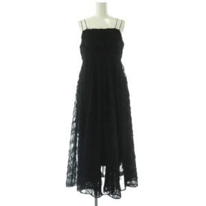 23AW ボリュームキャミワンピース ロング 0 黒 /NR OS