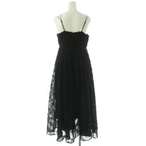 SNIDEL 23AW ボリュームキャミワンピース ロング 0 黒 /NR OS