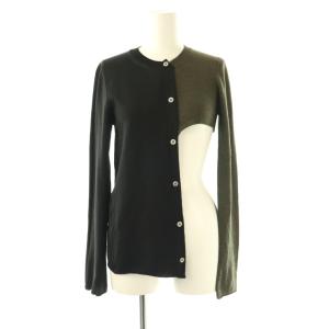 AD2011 デザインカーディガン XS ブラック カーキ /DO OS