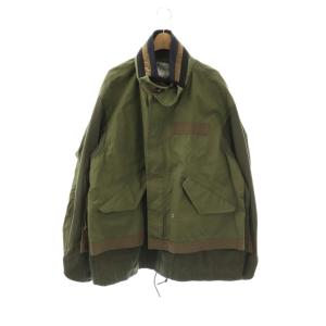 20-02211 FABRIC COMBO JKT 2 カーキ