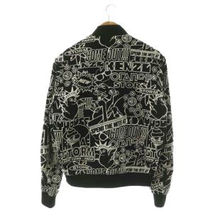 KENZO 総柄ボンバージャケット M ブラック