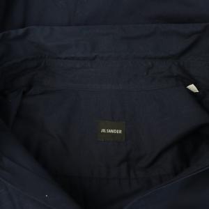JIL SANDER 長袖シャツ 比翼ボタン コットン 40 ネイビー /MY OS