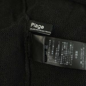 Plage Li Ny SIMPLE プルオーバー リネン混 シアーニット 長袖 ボートネック ブラック /MY OS