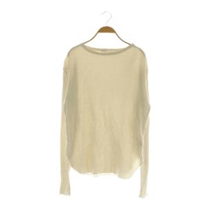 Rib L/S T-SH リブロングスリーブTシャツ ロンT 長袖 ボートネック アイボリー /MY OS