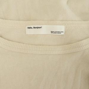 L'Appartement Rib L/S T-SH リブロングスリーブTシャツ ロンT 長袖 ボートネック アイボリー /MY OS