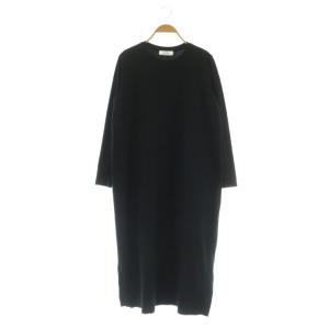 長袖ワンピース カットソー ロング M ブラック /MY OS