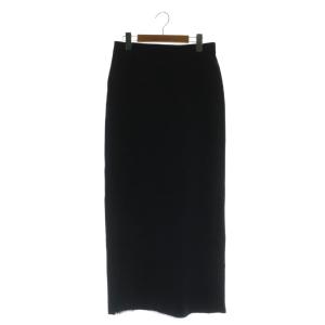 23AW Navy Maxi スカート ロング タイト スリット カットオフ 36 ネイビー /MY OS