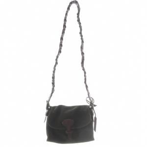 スエード ショルダーバッグ カーキ 緑 グリーン 茶色 ブラウン /SR