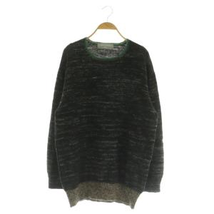 AD1995 ニット セーター 長袖 クルーネック ヴィンテージ ブラック /MY OS