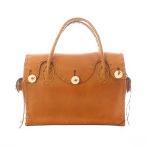 Maestra M マエストラ ハンド トートバッグ レザー キャメル 無地 /RI OS