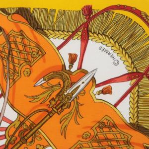 HERMES スカーフ カレ90 CAPARACONS DE LA FRANCE ET DE LINDE 馬かざり シルク