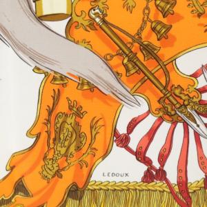 HERMES スカーフ カレ90 CAPARACONS DE LA FRANCE ET DE LINDE 馬かざり シルク