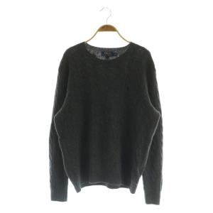 カシミヤケーブルクルーネックニット セーター 長袖 LG グレー /MY OS