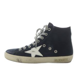 FRANCY サイドジップ スニーカー ハイカット スエード 37 ブラック /YO4