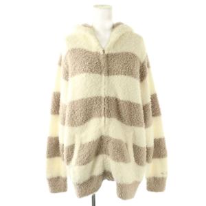 25AWジェラート2ボーダーパーカー ジップアップ F ホワイト モカ /HK OS SH