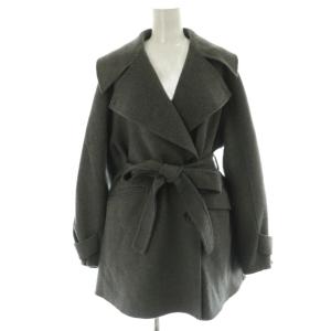 25AW ウールリバーミドルAラインコート 0 グレー