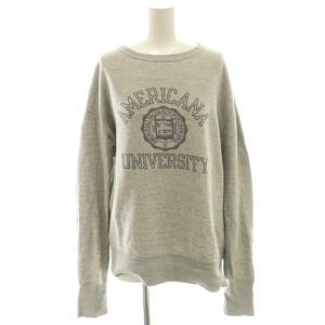 ×Americana ロゴスウェット トレーナー プルオーバー グレー /CX OS
