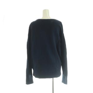 L'Appartement ×Americana Col  アメリカーナ トレーナー 紺 ネイビー クルーネック ロゴプリント 長袖