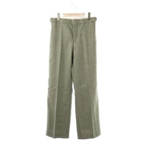 サイドベルトストレートパンツ ウール 38 グレー /DO OS