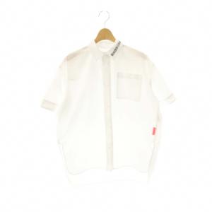 シロコン 25SS playful 半袖セーラーシャツ ブラウス 前開き 36 白 /NR OS