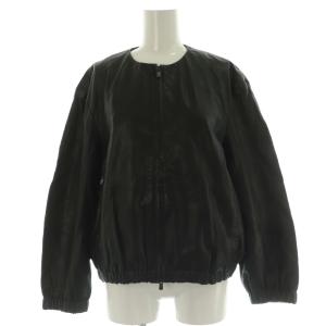 SUPER SOFT LEATHER LABI レザーブルゾン ジャケット ジップアップ 38 黒 ブラック