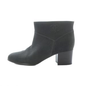 ブーティ スエード ココマーク 38 ブラック