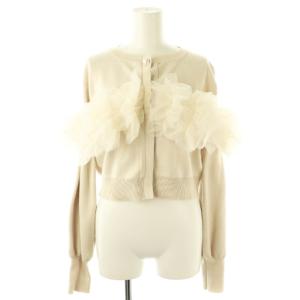 24AW チュールフリルニットカーディガン 長袖 F アイボリー /NR OS