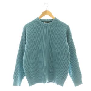 SUPERFINE WOOL RIB KNIT BIG P/O ニット セーター 0 ブルー /DF OS