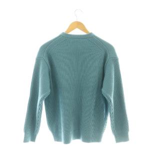 AURALEE SUPERFINE WOOL RIB KNIT BIG P/O ニット セーター 0 ブルー /DF OS