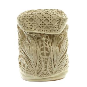 Cording Embroidery Backpack ベージュ ブラウン